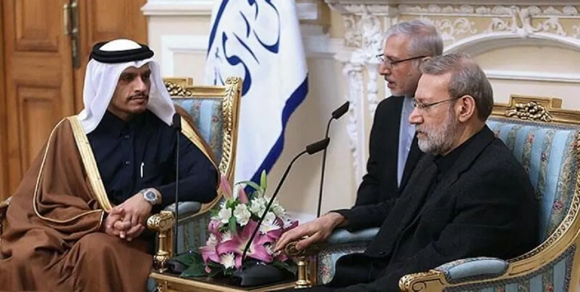 وزیر خارجه قطر در دیدار با لاریجانی: به ایران امده ام تا نشان دهم ما در هر شرایطی در کنار شما هستیم