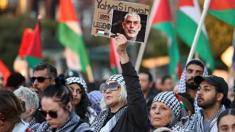 تظاهرات حامیان فلسطین و لبنان در تورنتو کانادا