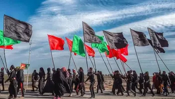 تصاویر رهبران ایران در راهپیمایی اربعین