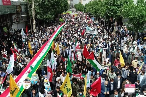حضور پرحاشیه مسئولان در راهپیمایی روز قدس