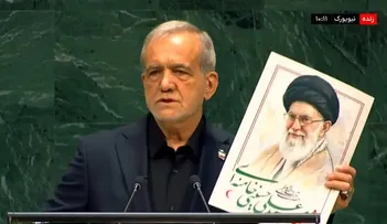 فیلم/ تصاویر خبرسازی که پزشکیان در سازمان ملل بالا برد