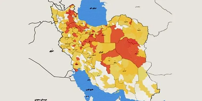 اسامی استان‌ها و شهرستان‌های در وضعیت قرمز / دوشنبه ۱۶ تیر ۹۹
