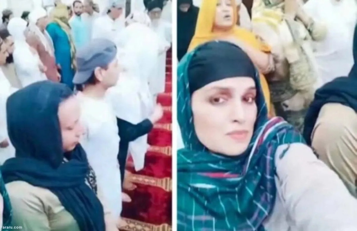 قابی از ایستادن زنان کنار مردان در نماز جماعت + فیلم