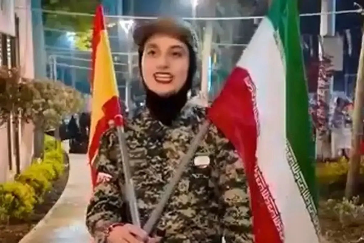 استایل متفاوت دختر ایرانی با لباس نظامی جلب توجه کرد