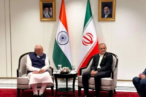 دیدار پزشکیان با نارندرا مودی نخست‌وزیر هند