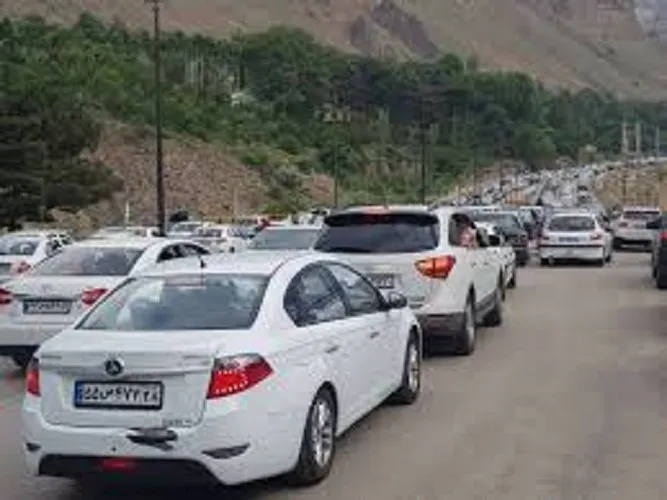 ترافیک فوق سنگین در جاده هراز