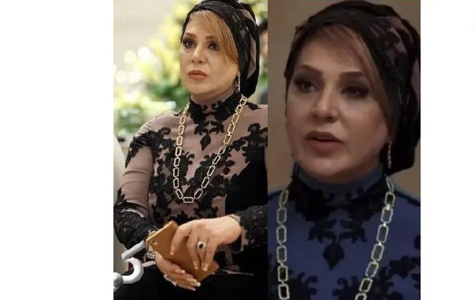 سانسور عجیب لباس نسرین مقانلو در سریال 
