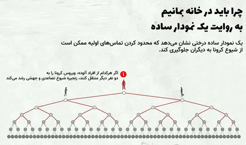 اینفوگرافی/ چرا باید در خانه بمانیم به روایت یک نمودار ساده