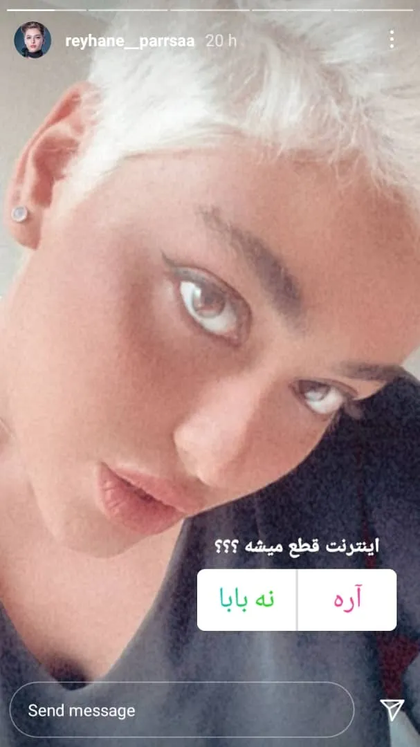 واکنش ریحانه پارسا به طرح صیانت اینترنت
