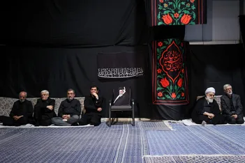 مراسم عزاداری شب تاسوعا در جوار محل شهادت رهبر شهید انقلاب