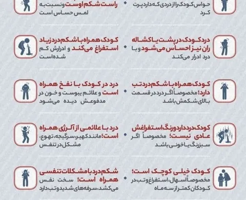 شکم‌درد بچه‌ها را چه زمانی جدی بگیریم؟/ اینفوگرافی
