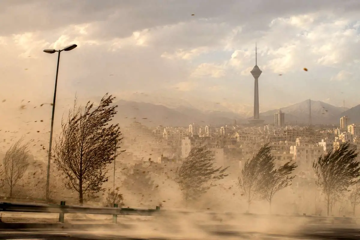 وزش باد شدید در تهران