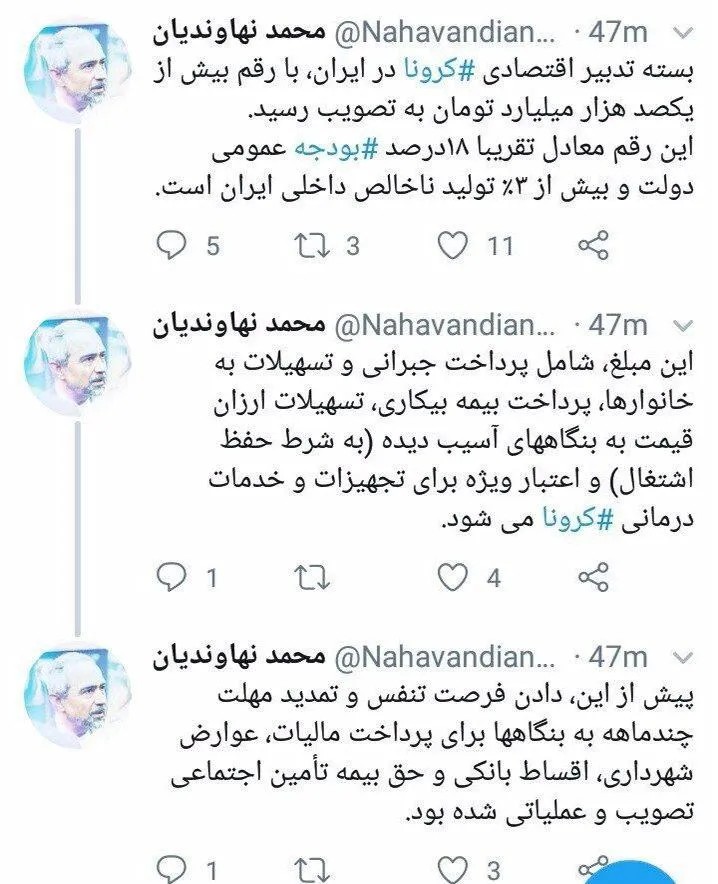 تصویب ۱۰۰ هزار میلیارد تومان برای خروج از بحران کرونا