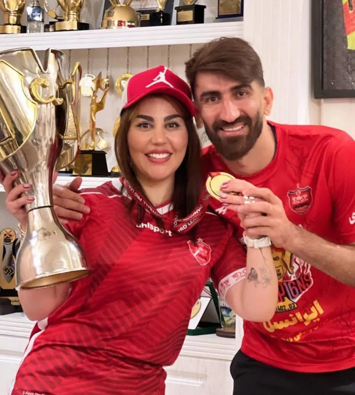 اقدام همسر بیرانوند که پرسپولیسی‌ها را خوشحال می‌کند