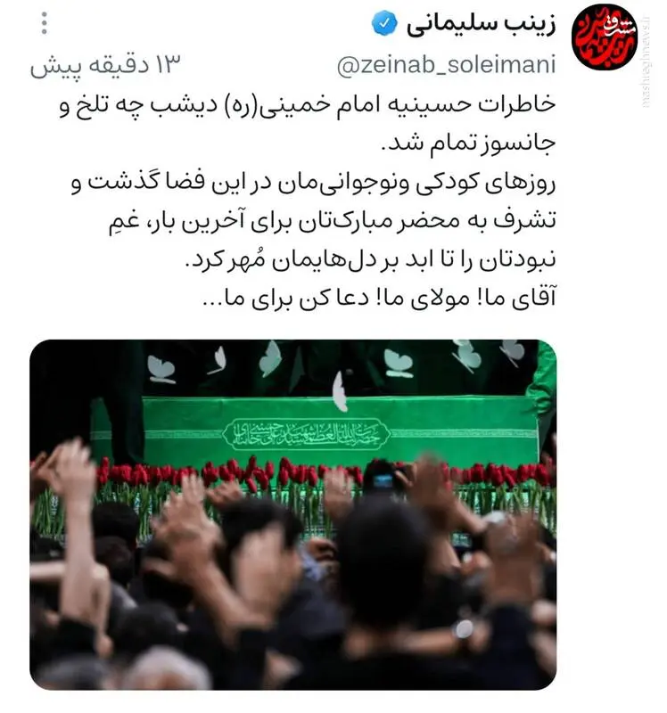 توییت زینب سلیمانی