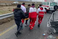 واژگونی پژو ۲۰۶ قربانی گرفت/ یک نفر جان باخت