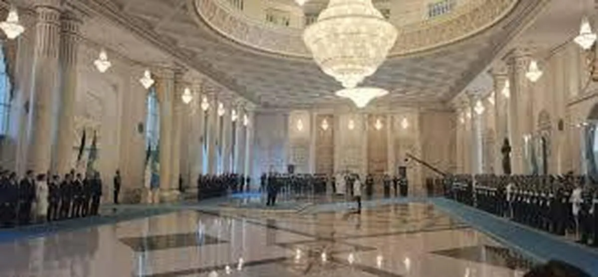 فیلم/ استقبال باشکوه از پزشکیان در کاخ ریاست جمهوری قزاقستان