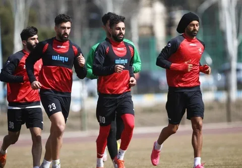 تصاویری از تمرینات تیم فوتبال پرسپولیس