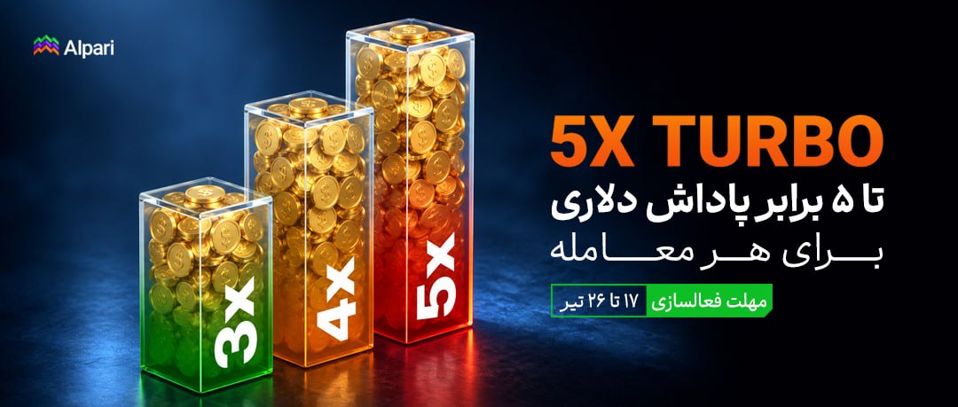 طرح پاداش ۵X Turbo آلپاری آغاز شد؛ فرصتی محدود برای دریافت تا ۵ برابر امتیاز معاملاتی