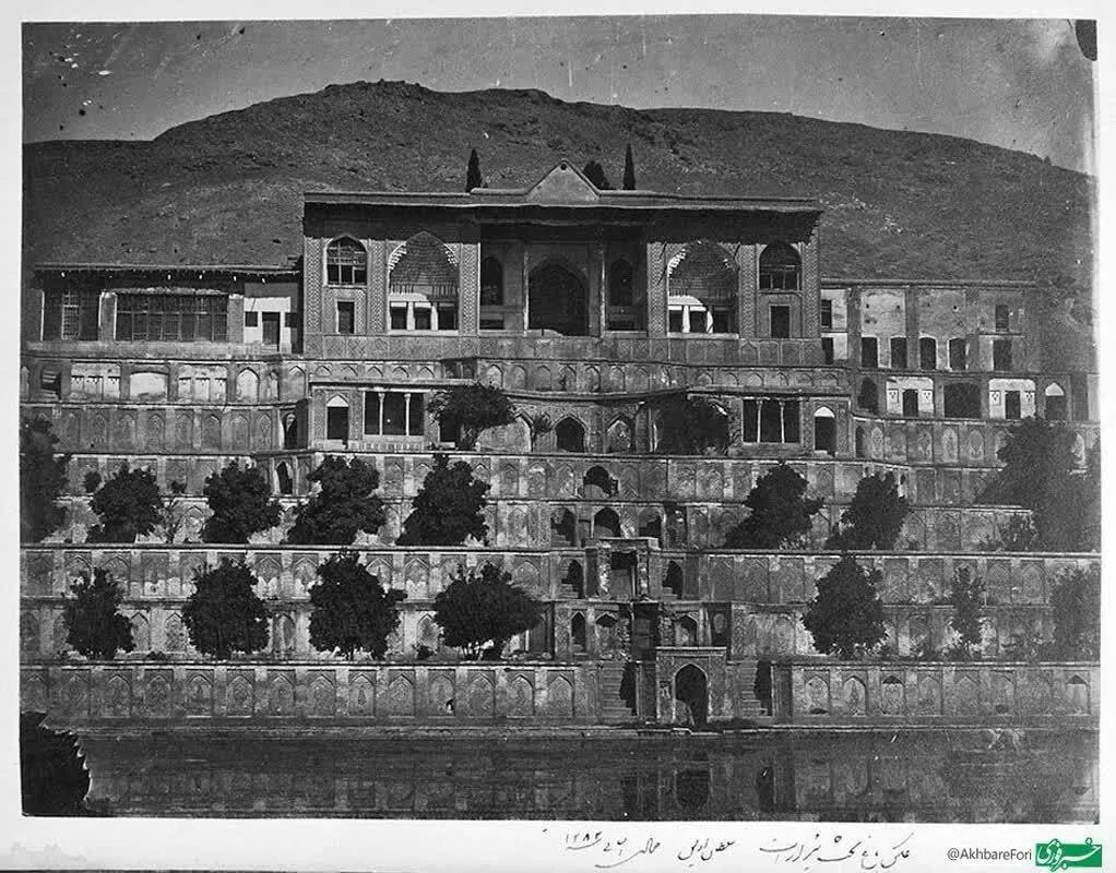 عکس/ باغ تخت شیراز که در دوره پهلوی نابود شد