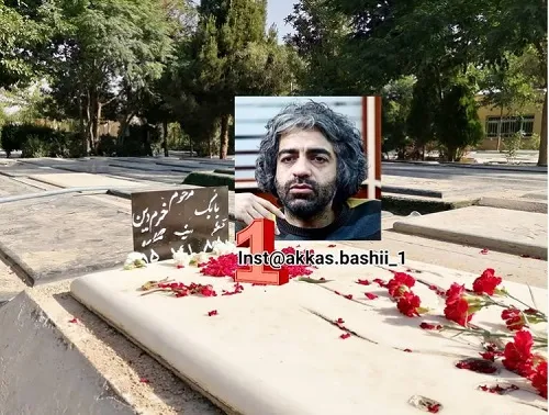 تصویری از مزار بابک خرمدین در قطعه هنرمندان