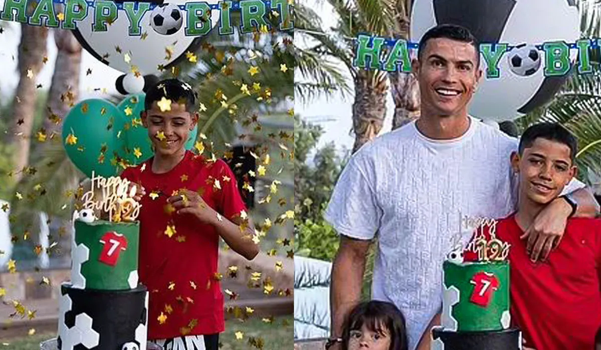 رونالدو برای تولد پسرش غوغا کرد