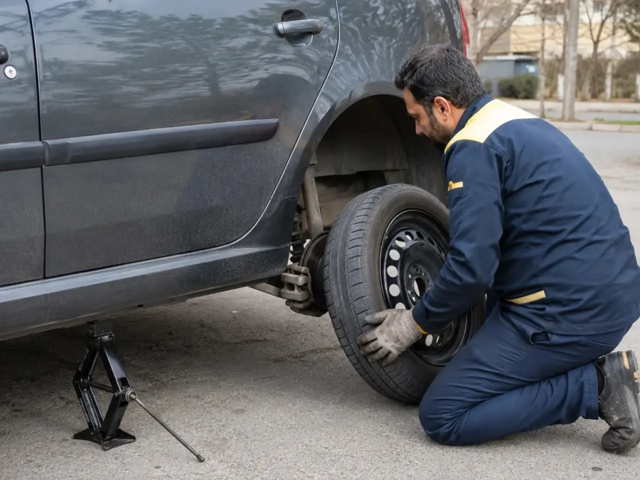 پنچرگیری لاستیک خودرو