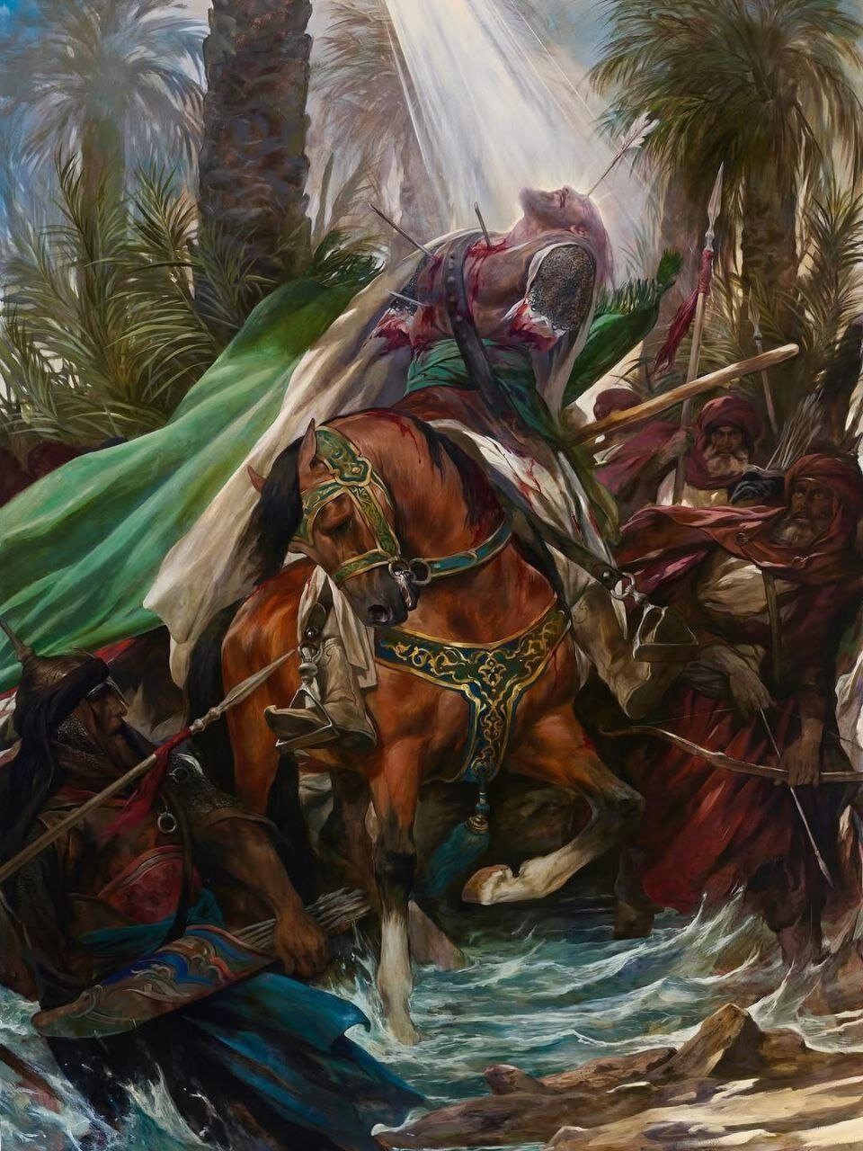 نقاشی جدید حسن روح‌الامین با موضوع حضرت ام‌البنین (س)