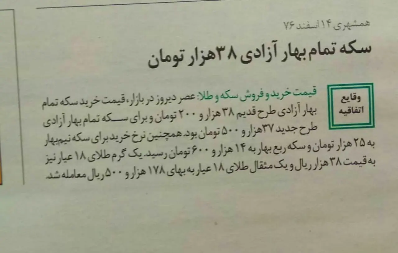 قیمت سکه