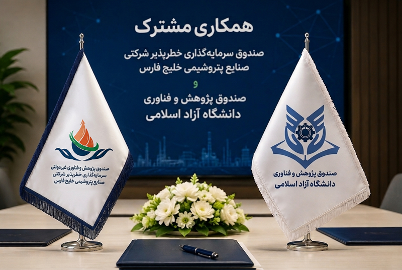 همکاری مشترک صندوق سرمایهگذاری خطرپذیر شرکتی صنایع پتروشیمی خلیج فارس و صندوق پژوهش و فناوری دانشگاه آزاد همکاری مشترک صندوق سرمایهگذاری خطرپذیر شرکتی صنایع پتروشیمی خلیج فارس و صندوق پژوهش و فناوری دانشگاه آزاد