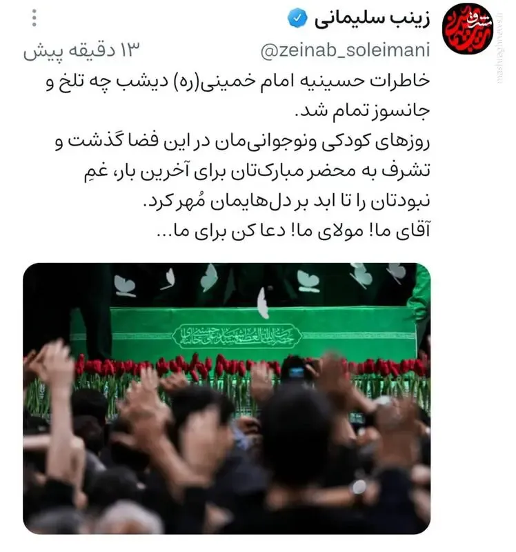 توییت زینب سلیمانی