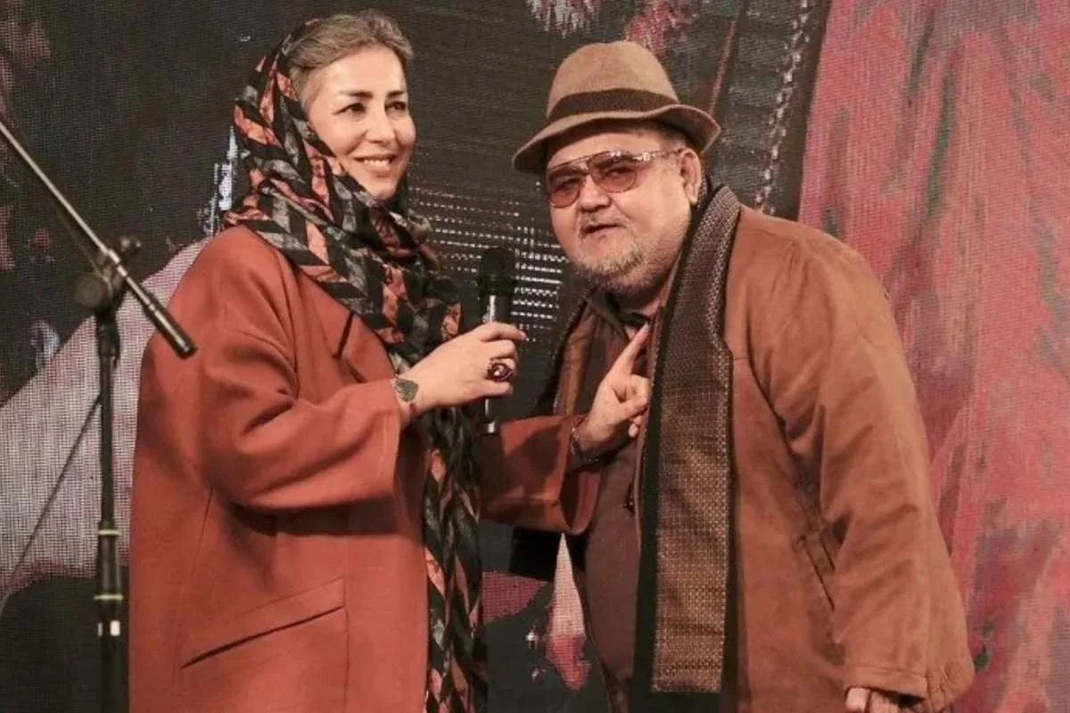 اکبر عبدی و همسرش