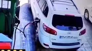 فیلم/  آتش‌سوزی هولناک سانتافه در پمپ بنزین اصفهان