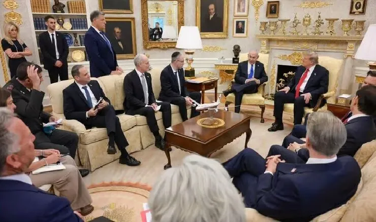 ترامپ و نتانیاهو در جلسه