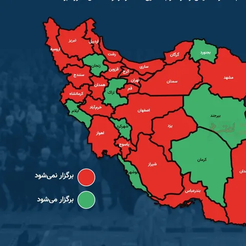 اینفوگرافی/ برگزاری نمازجمعه در کدام استان‌ها لغو شد؟