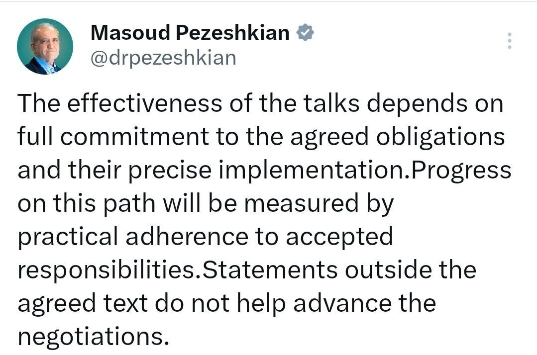 پیام انگلیسی مسعود پزشکیان در ایکس جنجالساز شد پیام انگلیسی مسعود پزشکیان در ایکس جنجالساز شد