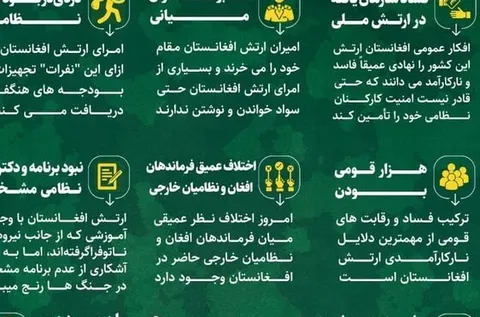 چرا ارتش افغانستان ناکارآمد است؟ / اینفوگرافی