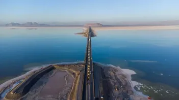 عکس هوایی زیبا از دریاچه ارومیه