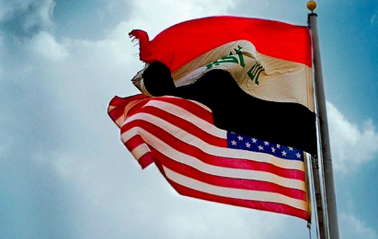 پرچم عراق و آمریکا