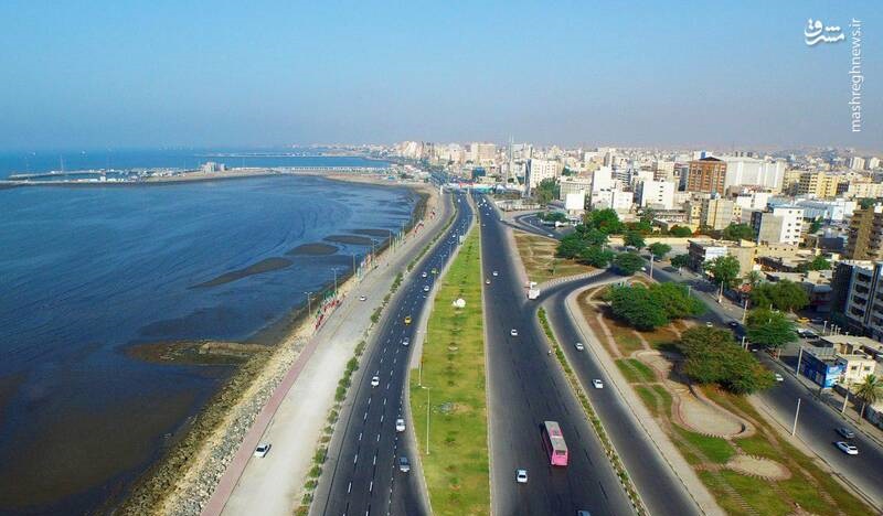 نمایی زیبا از خیابان ساحلی بندرعباس