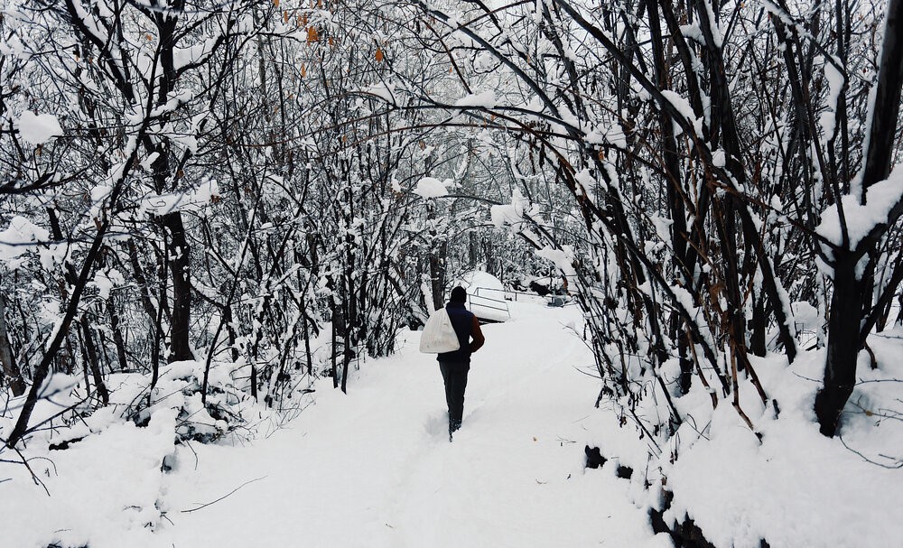 طبیعت زمستانی روستای سیلوار همدان